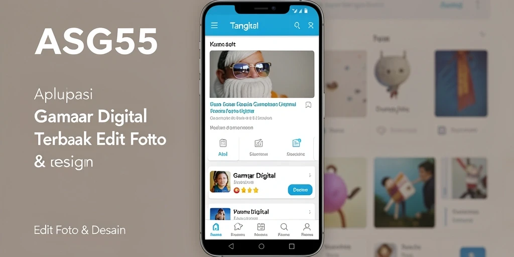 Tampilan antarmuka aplikasi Gambar Digital ASG55 yang modern dan intuitif.