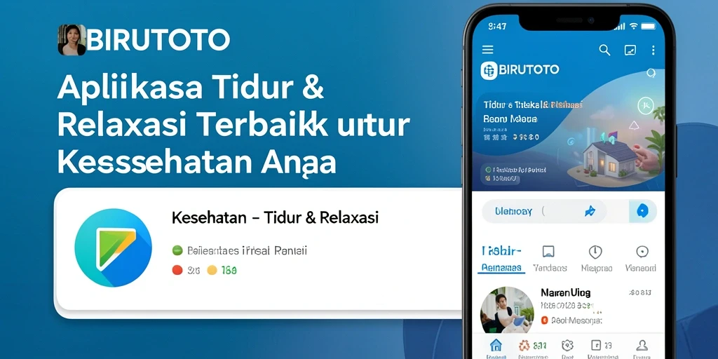 Antarmuka BIRUTOTO yang menenangkan untuk tidur yang lebih baik.