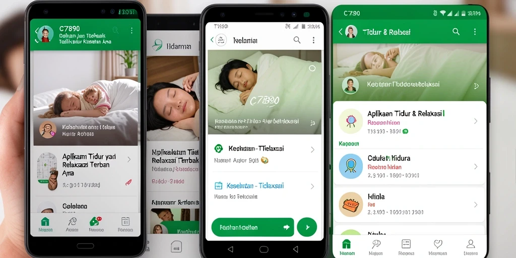 Screenshot utama C7890 menampilkan antarmuka yang intuitif dan fitur relaksasi.