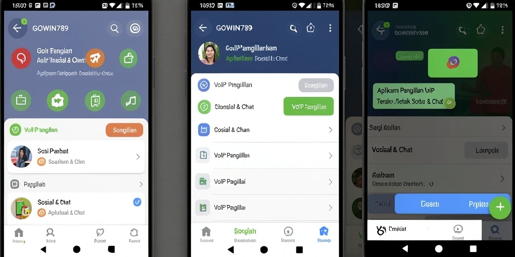 Antarmuka GOWIN789 yang intuitif untuk panggilan VoIP.