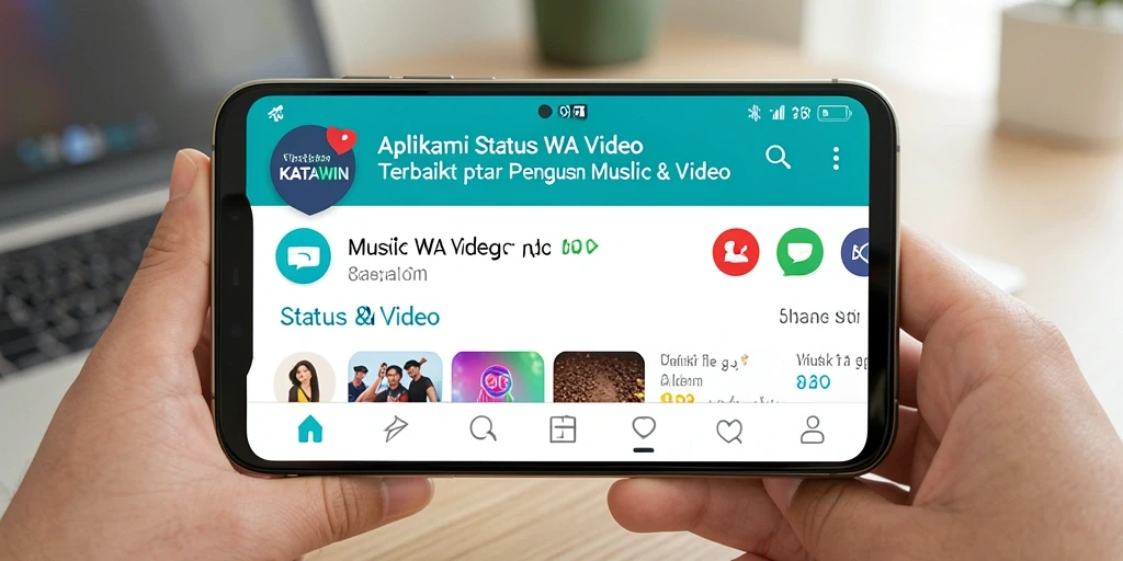 Antarmuka KATAWIN menampilkan pilihan video musik yang kaya dan menarik.