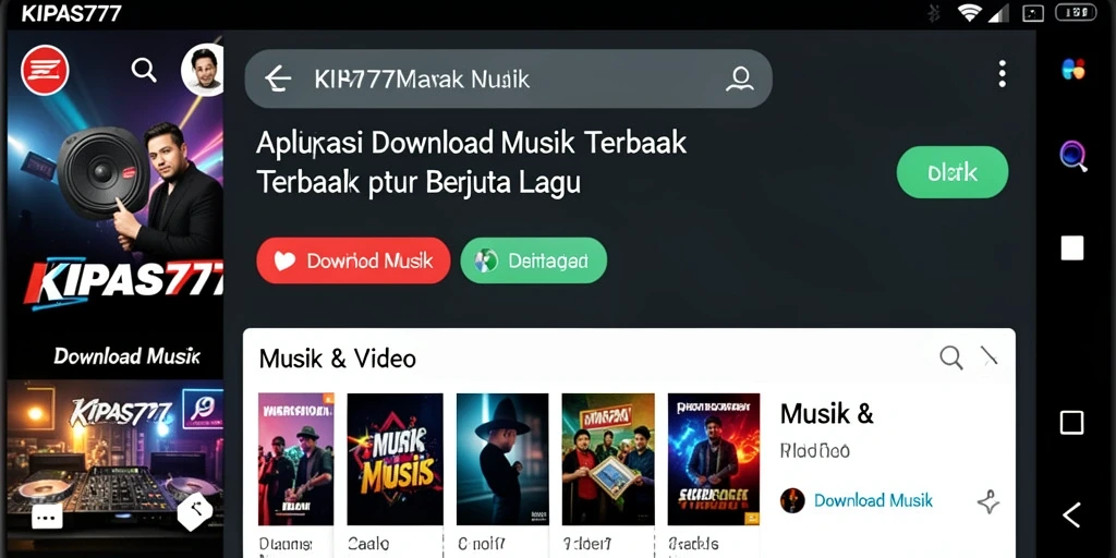 Antarmuka KIPAS777 yang ramah pengguna untuk Download Musik.