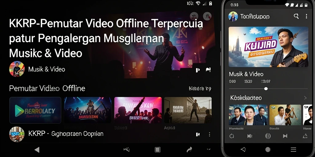 Antarmuka KKRP yang user-friendly untuk pemutar video offline.