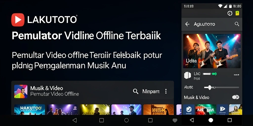 Screenshot antarmuka LAKUTOTO yang menampilkan fitur Pemutar Video Offline.