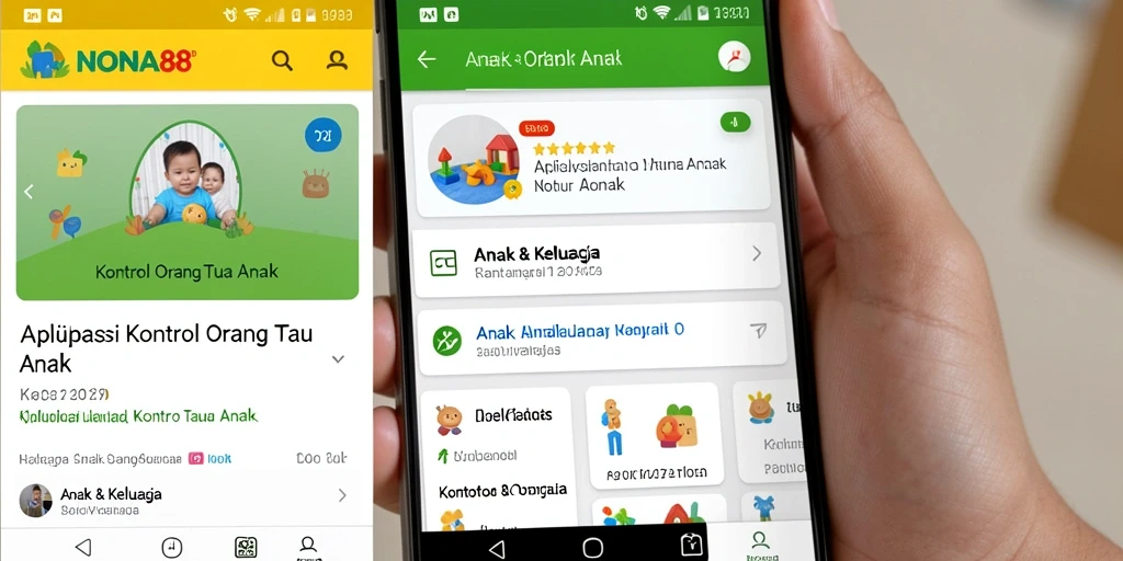 Antarmuka NONA88 yang intuitif dan mudah digunakan oleh orang tua.